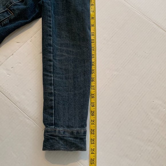 Contrast Womens Blue Denim Jean Jacket Button Closer Size Small - Picture 11 of 12